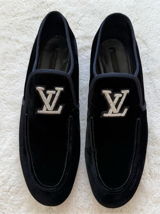 Louis Vuitton Other - Louis Vuitton LV Monogram velvet loafers size 10 US  Authentic